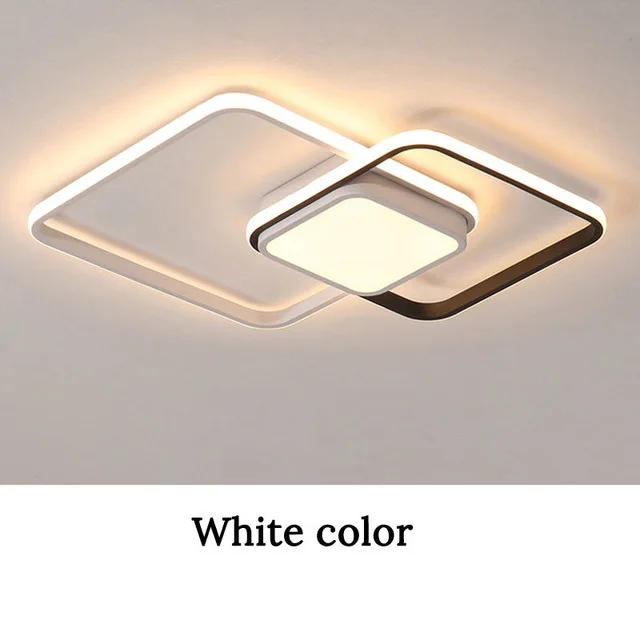 Новое поступление, современный светодиодный светильник, люстра для гостиной, спальни, столовой, Крытый алюминиевый светодиодный светильник, Потолочная люстра, AC110V 220V - Цвет абажура: White