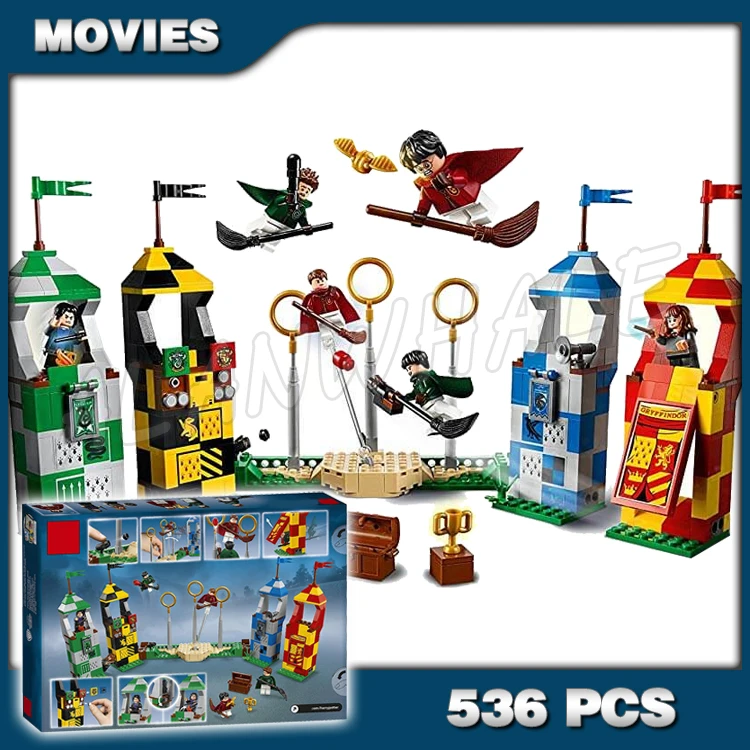

536pcs Magic Quidditch Match Capture The Golden Snitch 11004 Model Building Blocks Toy Brick Harri Potter Compatible with Lego