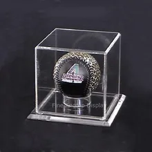 Прозрачный акриловый спортивный шар дисплей ювелирный чехол с прозрачным круглое основание круглая стойка