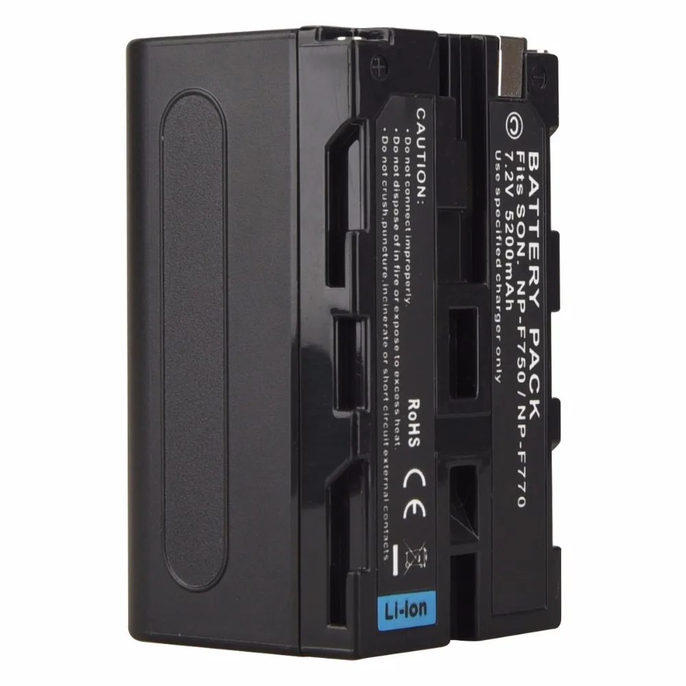 High Capacity 5200mah NP F750 NP F770 Replacement font b Digital b font Camera Batteria For