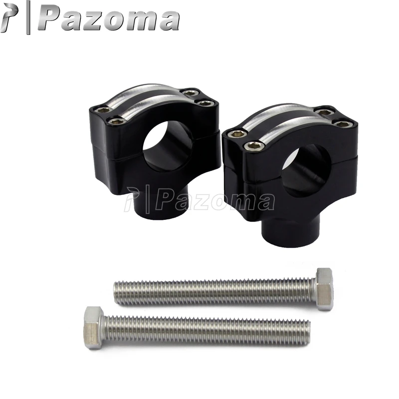 Universal Motorcycle 1&quot Handlebar Riser Clamps Motorbike 25mm Handle Bar Low For Harley Chopper Bobber Cafe Racer | Автомобили и