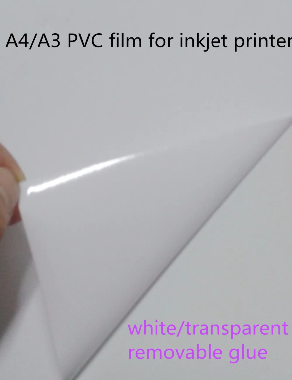 A4 Gloss Clear Transparent Polyester Inkjet Printer Self Adhesive Sticky Labels