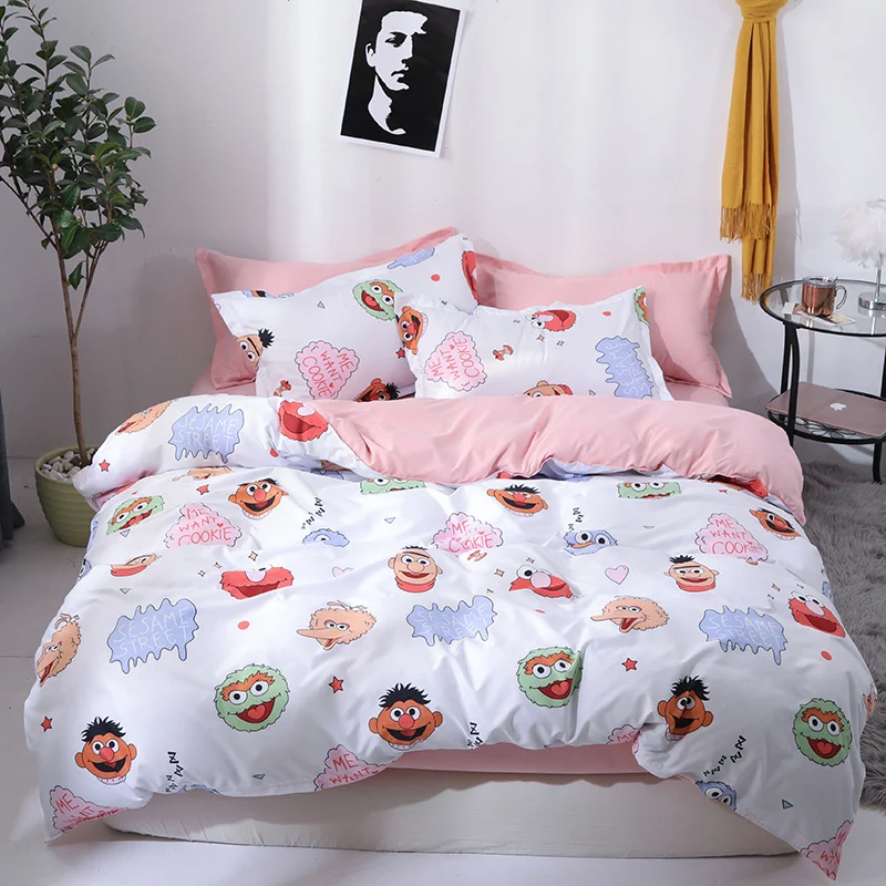 Домашний текстиль, двуспальный розовый комплект постельного белья для мальчиков и девочек-подростков, постельное белье с рисунком поросенка, пододеяльник, наволочка, простыня