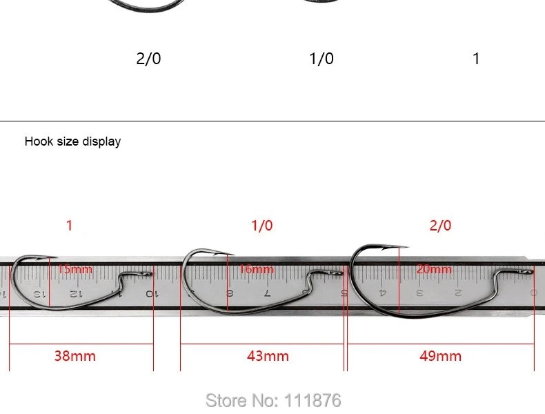 Trulinoya колючие офсетные рыболовные крючки 1#, 2/0#20 шт./лот подходят для техасской Каролины, Флориды, рыболовные снасти