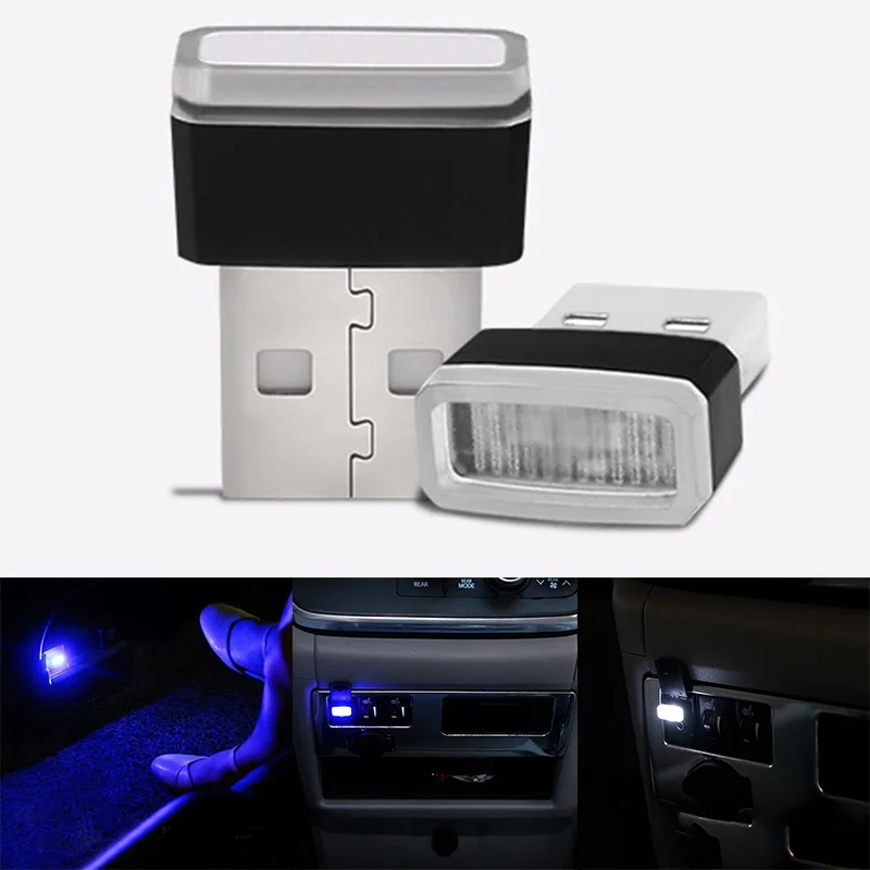 1pc USB Mini Wireless LED Car Interior Lighting Kit Car Styling