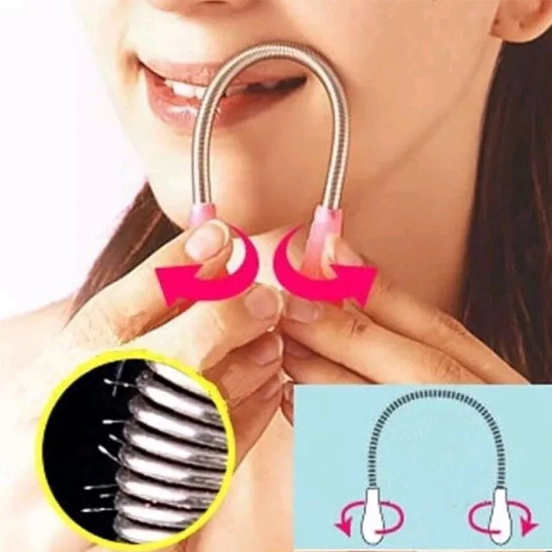 1 Pcs Face Facial Hair Spring Remover Stick Remova Epilator Epistick Facial Hair Remover Spring Threading Tool Removal Epicare