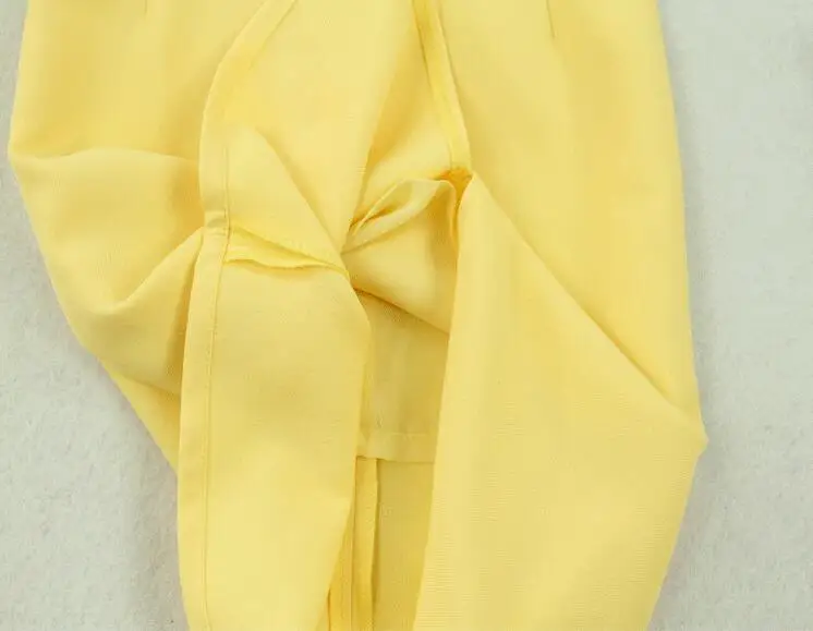 Модный женский костюм весна/лето, высококачественный Женский желтый длинный костюм+ сумка на бедрах, юбка с высокой талией, Женский костюм из органической кожи