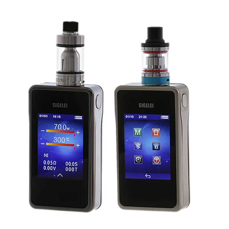 

Sigelei T200 TC Box Mod e electronic cigarette mod 2.4 touch screen Design and APP Bluetooth connection 200W superpower no tank