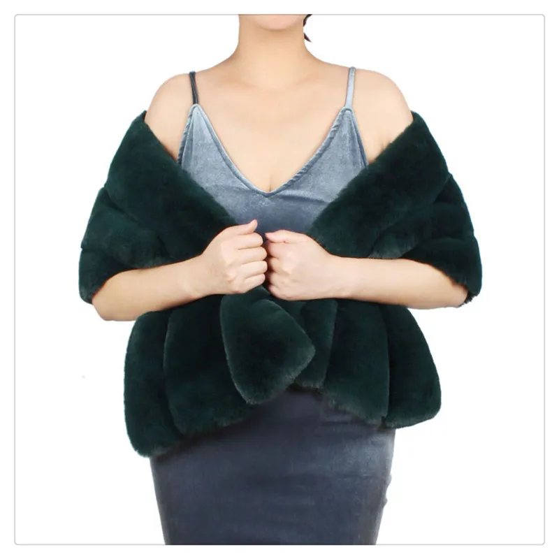 New autumn and winter new goods real - shot imitation fur cape fur cape dress small coat to match Europe and America (8)