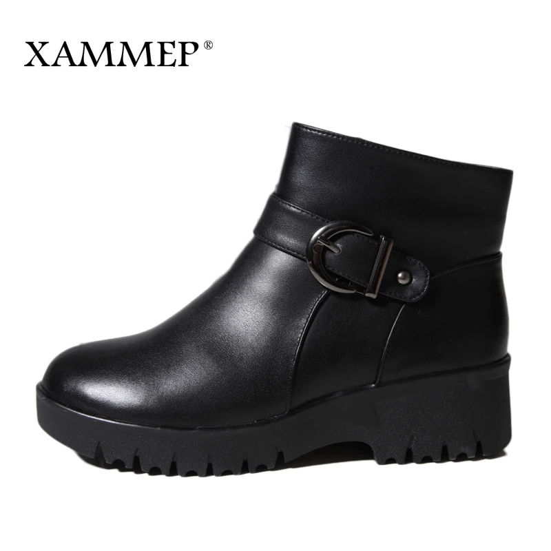 Женские зимние ботинки Xammep из натуральной шерсти женские до середины икры