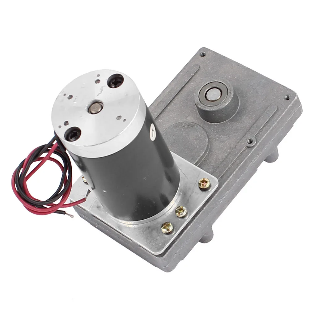 

Uxcell DC 24V 30RPM 120RPM 8mm Dia D shaped Shaft High Torque Electric DC Worm Gear Box Motor Speed Reducer Motor