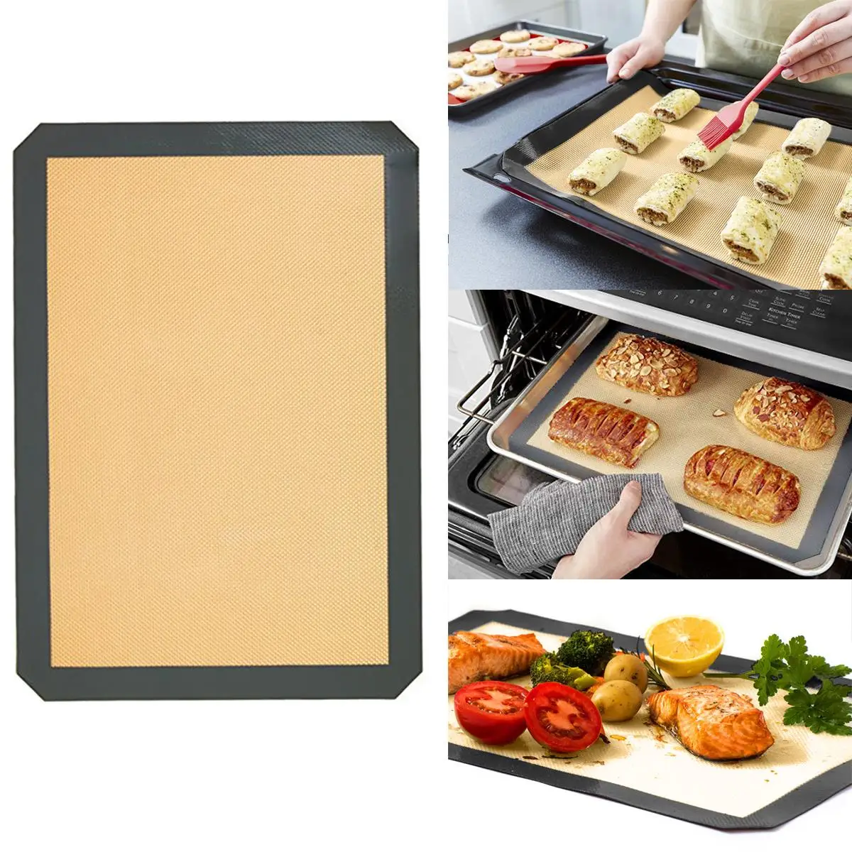 1pcs Reusable environmental protection Silicone baking mat Non stick