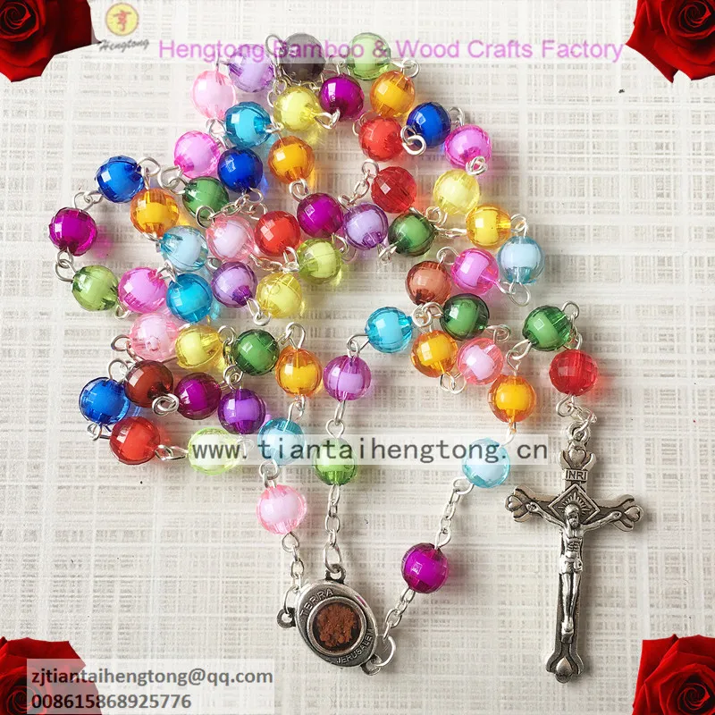 8 мм гранулы из бусин розари ожерелье с горлом и медальоном Мадонны|necklace with|rosary