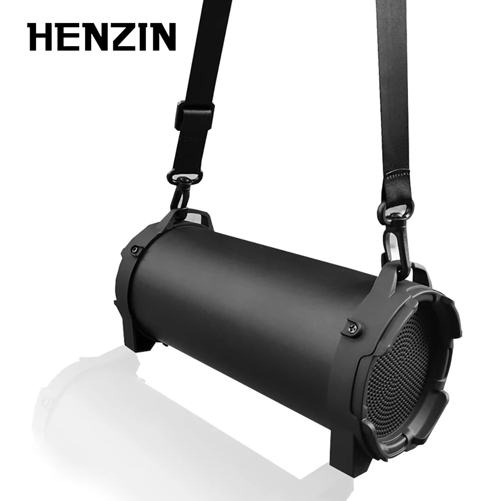 

HENZIN Outdoor Bluetooth Speaker Big Bass Wireless Sports Column Portable Subwoofer Music Speakers AUX TF MP3 Player Sound Box