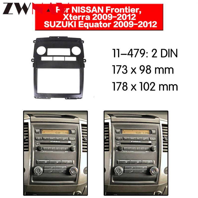 DVD плеер автомобиля Рамка для 2009-2012 Nissan Frontier Xterra/Suzuki equator 2009-2012 2DIN Авто AC черный LHD RHD авто радио