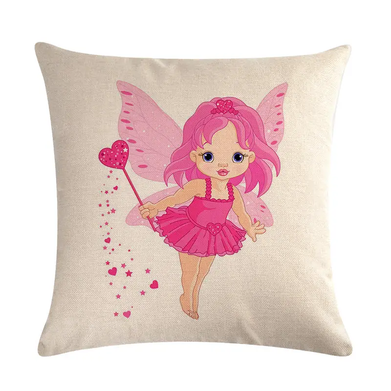 Сказок для девочек ButterflyHomerDecor чехол подушки Наволочки покрытия подушек размером