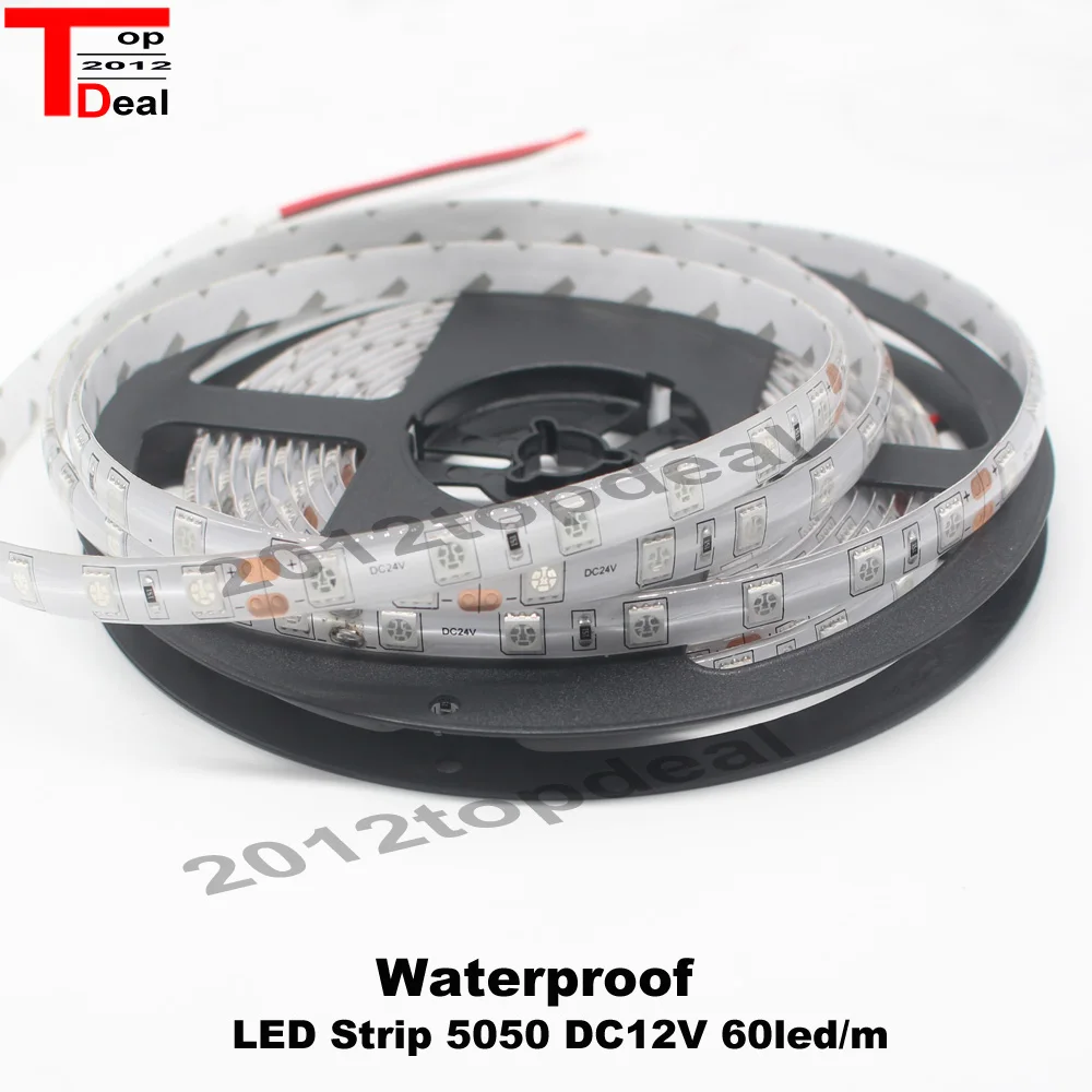 Светодиодная лента 5050 DC12V гибкая светодиодная лампа 60LED/m 5 м/лот белый/теплый