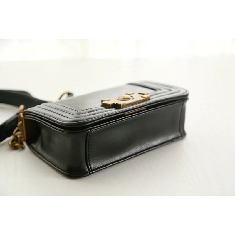 

Herald Fashion Brand Women Messenger Bag Fashion Vintage Bag Cowhide Women Handbag Genuine Leather Small Chain Bolsas