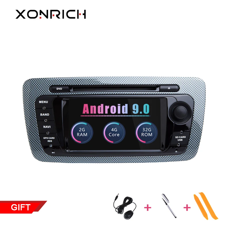 Xonrich Авторадио 2 Din Android 9 0 автомобильный dvd плеер для Seat Ibiza MK4 6J Sport Coupe Ecomotive Cupra 2009 2010