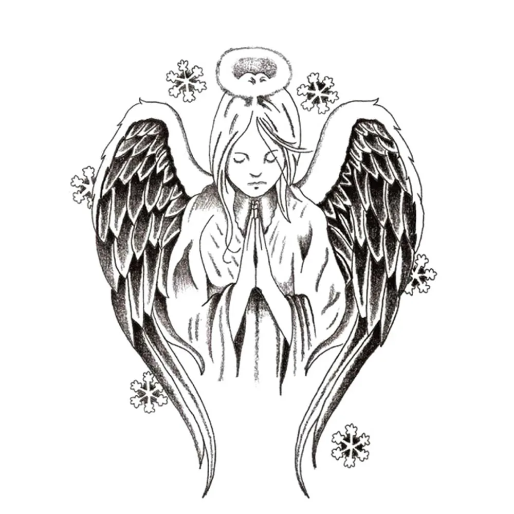 Yeeech Temporaire Tatouages Autocollant Pour Femmes Fille Faux Priez Ange Ailes Flocon De Neige Conceptions Grand Cou Retour Body Art Etanche Aliexpress Yeeech Temporaire Tatouages Autocollant Pour Femmes Fille Faux Priez Ange Ailes Flocon De Neige Conceptions Grand Cou Retour Body Art Etanche Aliexpress