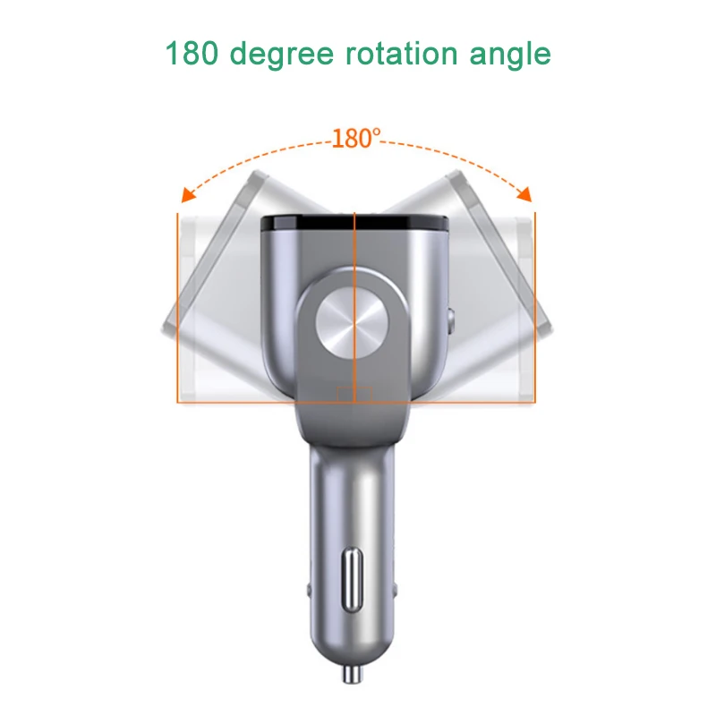 12 V-24 V автомобильный прикуриватель автомобильный делитель гнездо устройство для автомобиля с двумя портами USB Зарядное устройство QC 3,0 Быстрая зарядка с переключателем Напряжение Дисплей