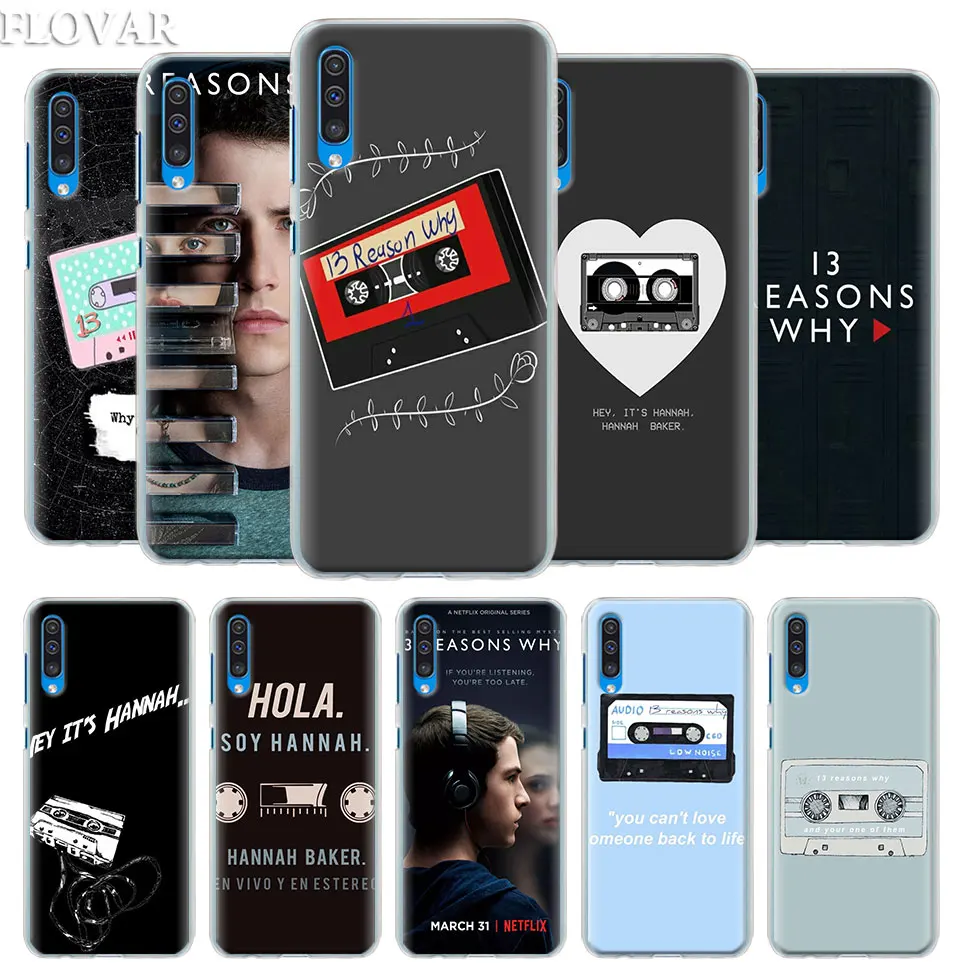 

13 Thirteen Reasons Case Cover for Samsung Galaxy A30 A40 A50 A70 A6 A8 Plus A7 A9 2018 M30 Phone Case Coque