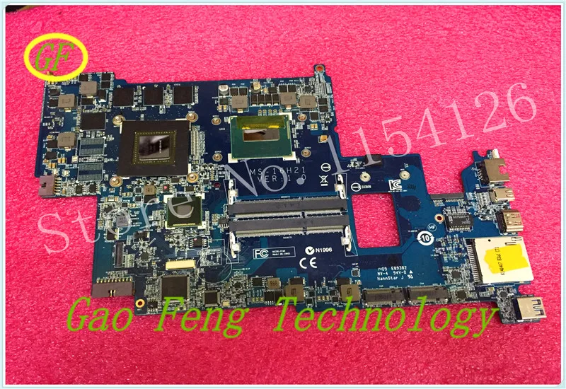Материнская плата для ноутбука MSI GS60 MS-16H21 SR15E Процессор DDR3 VER: 1 неинтегрированная