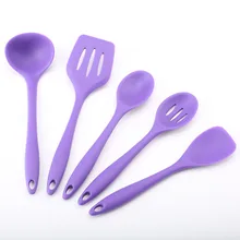 2016 neue Küche Liefert Großhandel 5 stücke Zubehör Silikon Abdeckung Nylon Küchenwerkzeug-set mit 5 funktion Heißer Verkauf