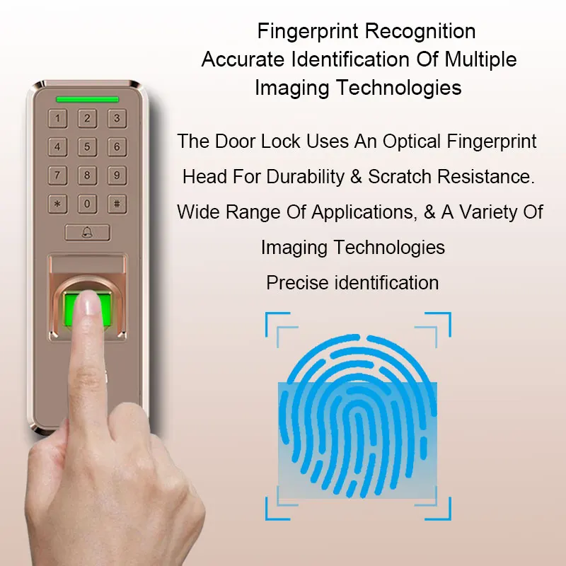 Eseye Fingerprint Door Lock  Access Control USB Access Control Keypad Reader Home Employee Device Entry Exit Record Door Lock   