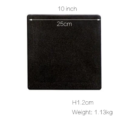 square-10inch Японский черный керамика S чай k тарелка чайный поднос для пиццы поднос для суши тарелка для спагетти для суши место Ресторан дома отель - Color: square-10inch