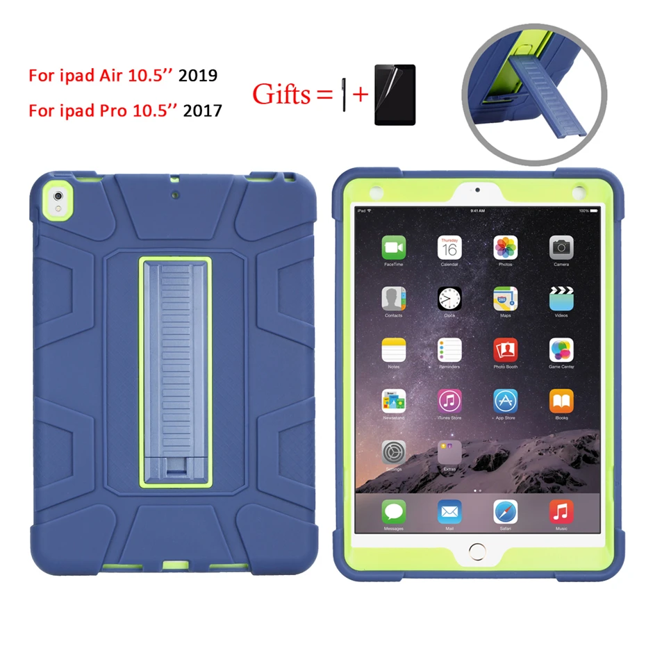 Для ipad Air 3 10,5 двухслойный чехол Гибридный ударопрочный Ptotective Shell для ipad Pro 10,5 чехол+ пленки