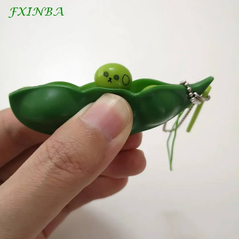 FXINBA милый боб Squishy Edamame медленно поднимающиеся игрушки антистресс декор еда Squishies брелок телефон цепь Squeeze