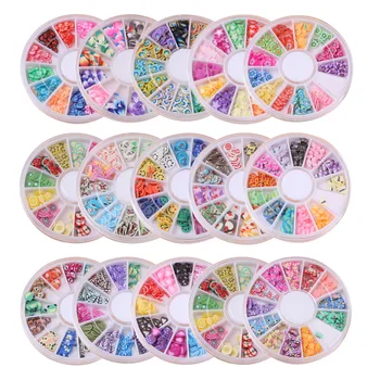 

1Box Flowers Fruit Slice 5mm Fimo Canes Stick 3D Nail Art Decorations Nail Stickers Fit Embellishments For Scrapbooking Diy