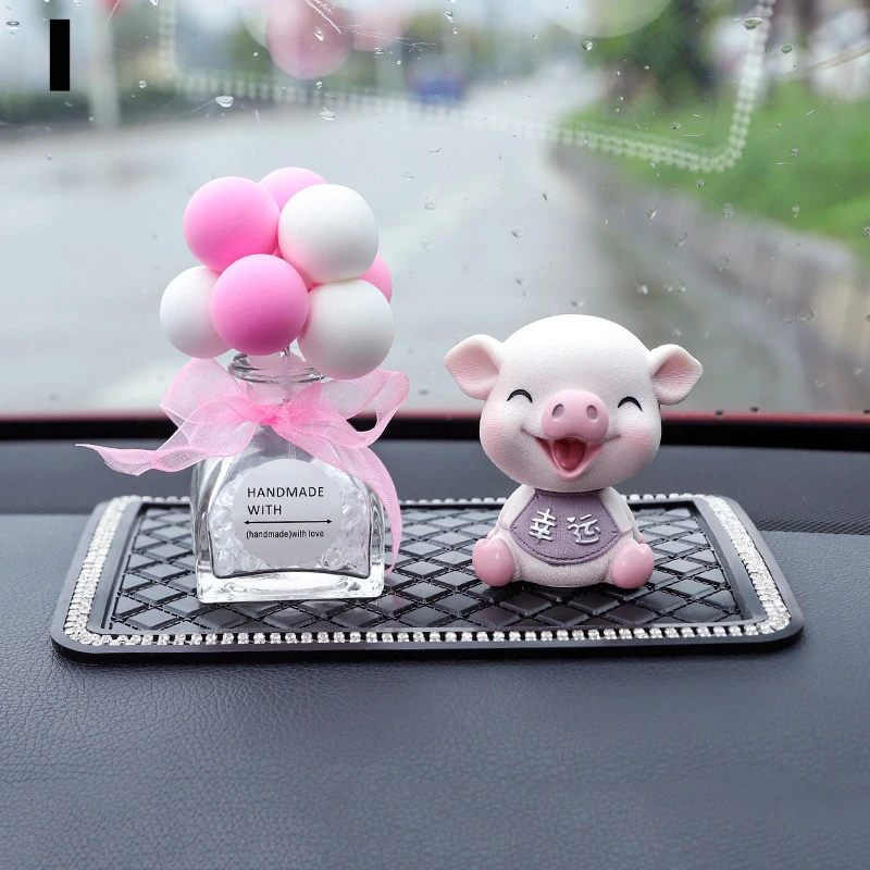 Мультяшное животное, Свинка духи автомобиля украшения авто интерьера красивые куклы игрушки Lucky свиньи воздушный шар кристалл орнамент