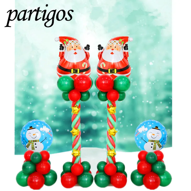 

79pcs/set Santa Claus Snowman Foil Upright Balloons Cartoon Merry Christmas Party Decoration inflate Tree Globos Party Supplies