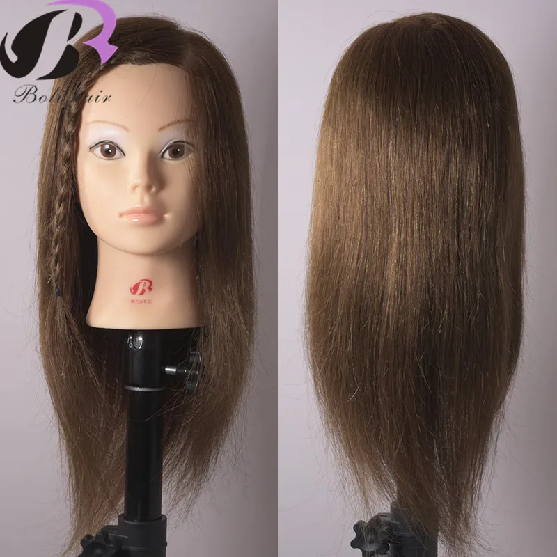 

Dummy Head for Hairdressing New Arrival Mannequin Head With Hair 18" 100 Human Hair Training Head For College Hairdressing