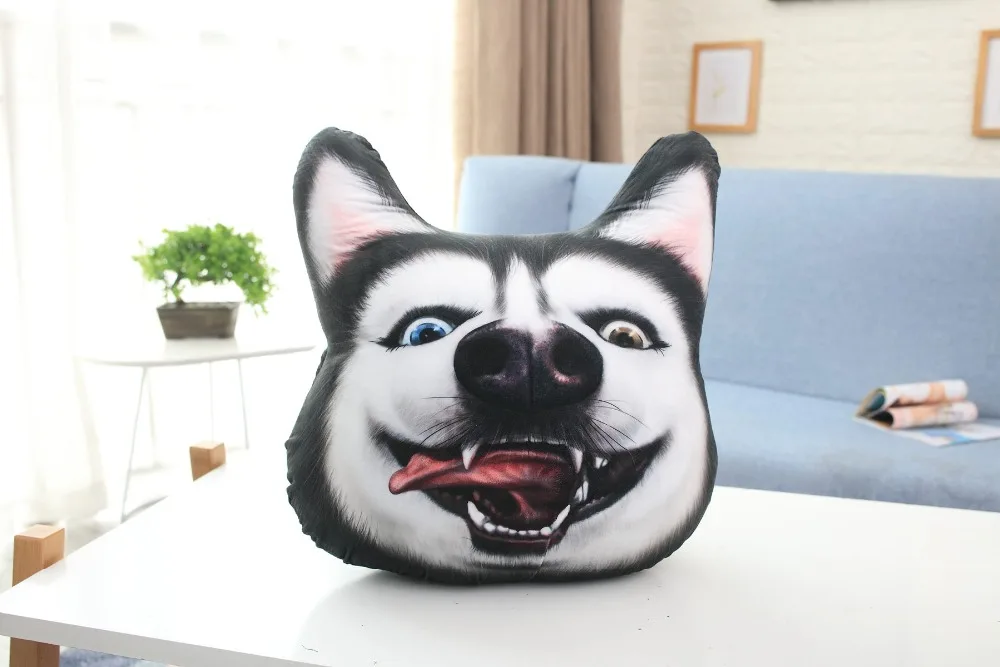 Bolafynia детская 3D Собака Хаски подушка плюшевые мягкие детские игрушки для малышей игрушка на Рождество подарок на день рождения