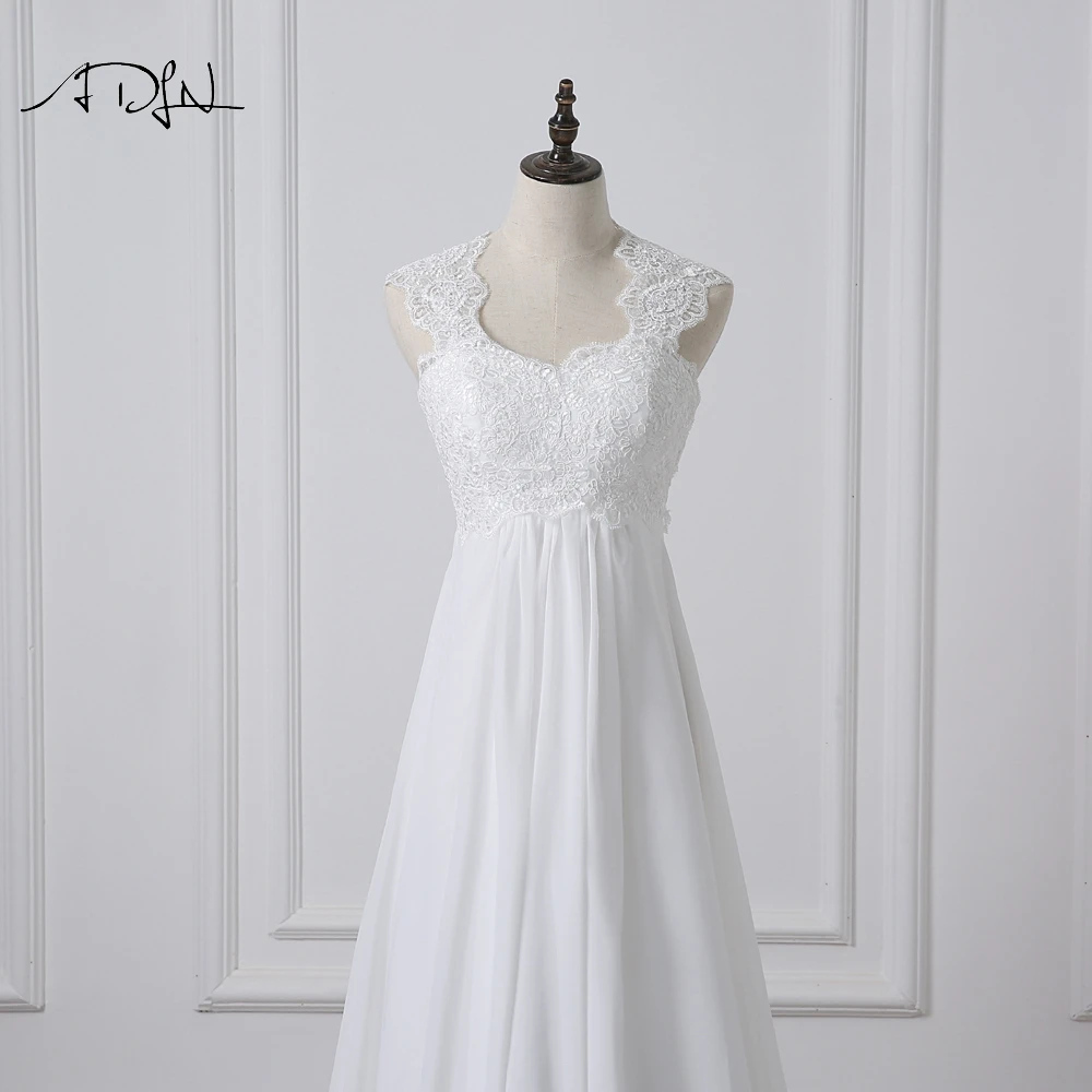 ADLN Maternity Empire Wedding Dress Customized White/Ivory Chiffon Bridal Gown for Pregnant Woman Plus Size Robe de Mariee 5