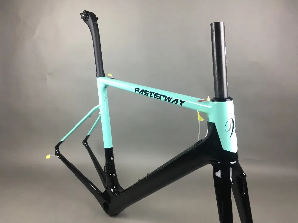 Тайваньский бренд FASTERWAY классический темно-синий набор углеродных дорожных Рам UD ткань карбоновая велосипедная Рама: рамка + подседельный