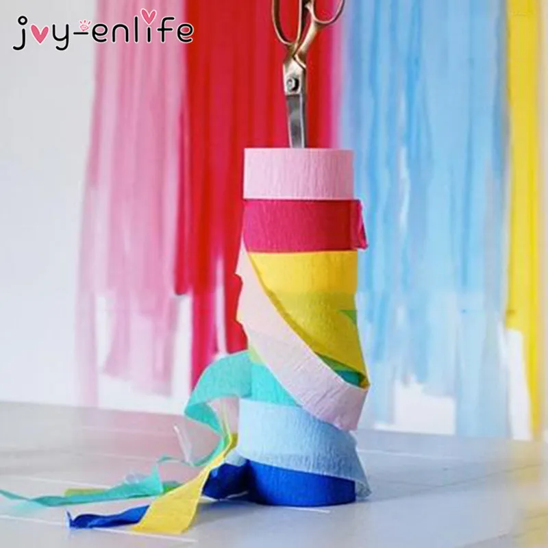 25 метров многоцветный рулон гофрированной бумаги DIY цветок делая места свадебной вечеринки для украшения детского душа предметы для украшения дня рождения
