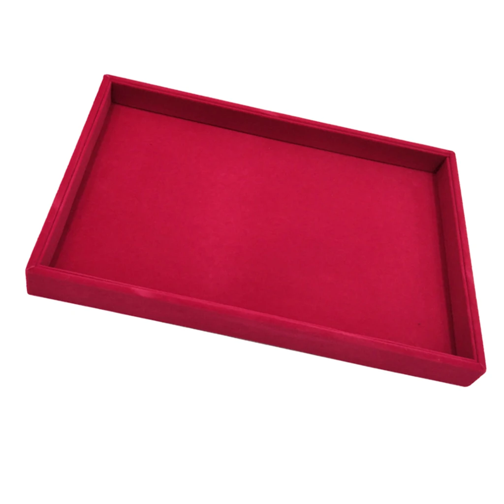  Rose Pink Velvet Jewelry Display Organizer Box Tray Showcase For Pendant Earring Necklace 12/24/30 Grids