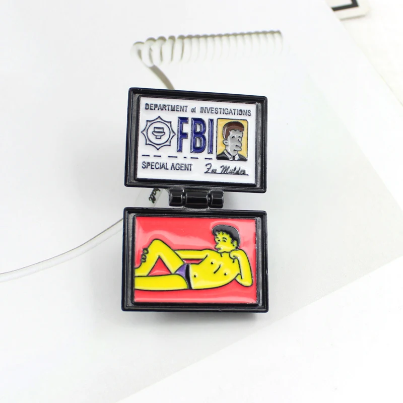 Брошь FBI, визитная карточка, специальный агент I Simpson Spille X-Lime, FBI Fox Mulder, ID Card, эмаль, значок, брошь, Панк ювелирные изделия, подарки