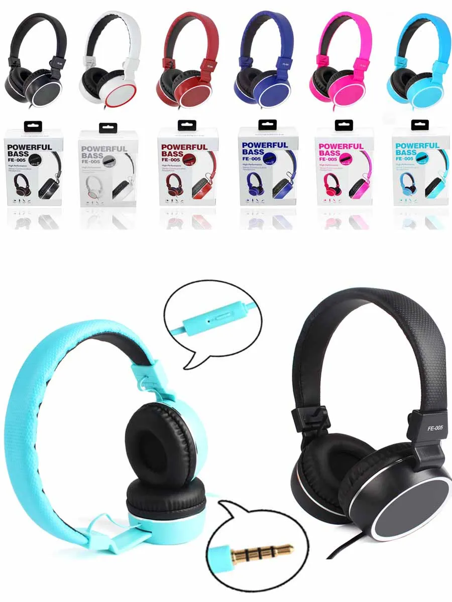

3.5mm Plug Universal Earphone with Mic for iPhone iPad PC Tablets
