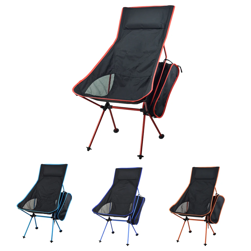 Chaise de Camping pliante Portable chaise de pêche 600D Oxford tissu siège léger pour pique-nique en plein air barbecue plage avec sac