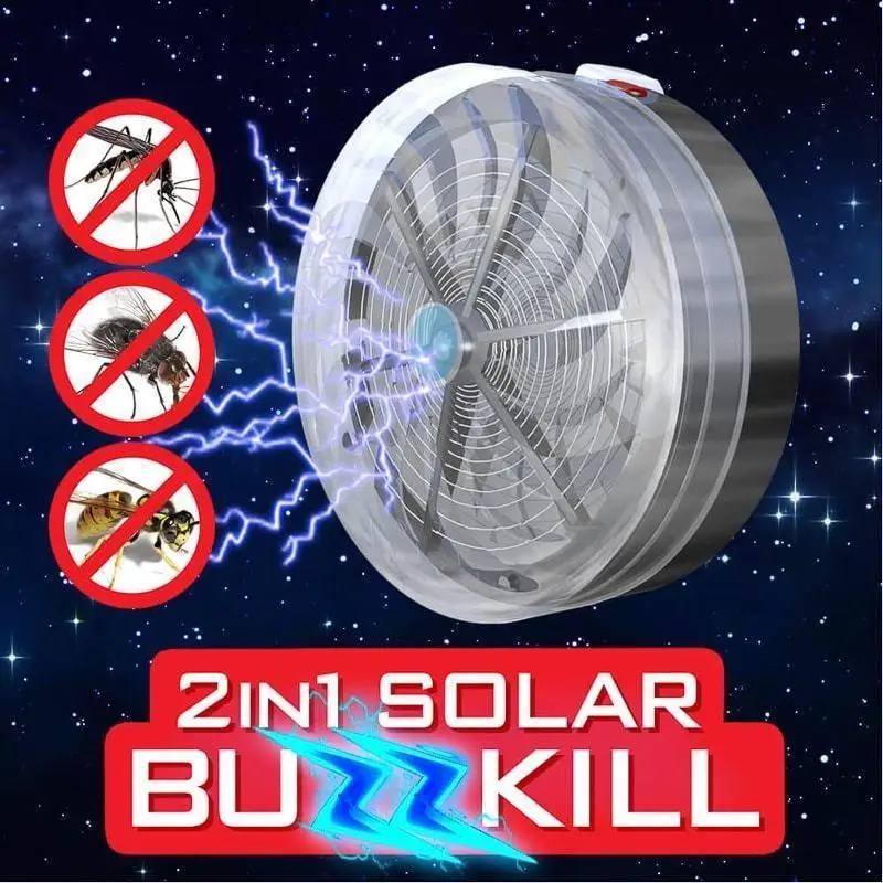 Солнечные Buzz УФ лампы свет Fly насекомых ошибках комара убить Zapper убийца