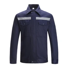 Long Sleeve Work Uniforms Top Work Jacket Navy Blue Work wear Mechanic(China) Long Sleeve Work Uniforms Top Work Jacket Navy Blue Work wear Mechanic(China)