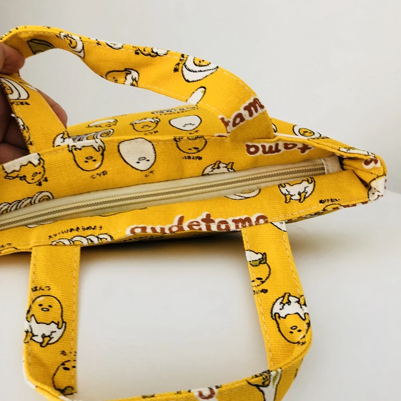 IVYYE 1 шт. Gudetama Модные Портативные холщовые сумки для обедов, мультяшная сумка для пикника, коробка для еды, сумка для хранения для женщин, девочек, детей