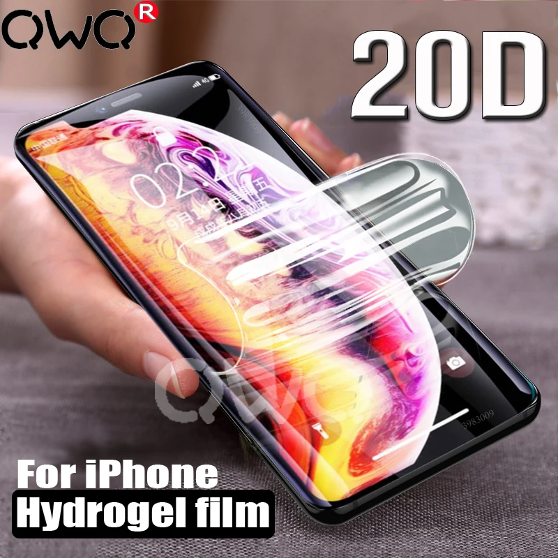 

20D Full Cover Anti blue light Hydrogel For iPhone 8 7 Plus X XS Max Screen Protector For iPhone XR 6 6S 8 Plus Anti fall Film