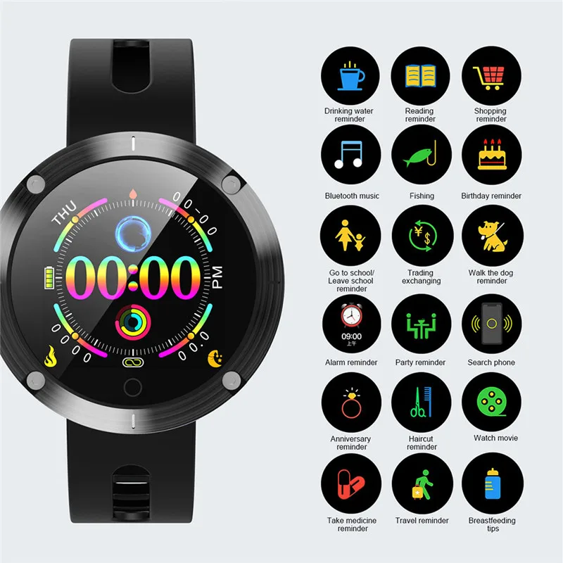 DM58 PLUS Smart Watch Men Sport Fitness Tracker Smart Band Heart Rate Monitor Blood Pressure IP68 Waterproof Smart Bracelet