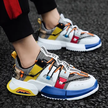 

2019 summer newest best selling fashion brand designer personitly breathable mesh wild light increase height tide shoes men